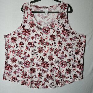 Maurices Tank Top Womens Plus Size 4X Sleeveless 24/7 Melrose Floral NWT